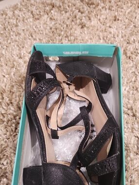 Lucky Brand Black Strappy Block Heels